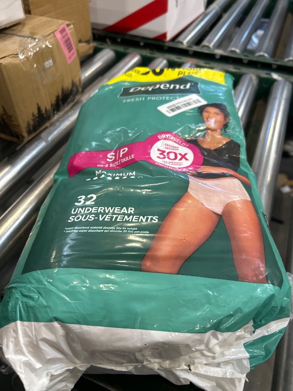 Photo 1 of Depend Fresh Protection Adult Diapers, Incontinence & Postpartum Bladder Leak Underwear for Women, Disposable, Maximum, Small, Blush, 32 Count, Packaging May Vary