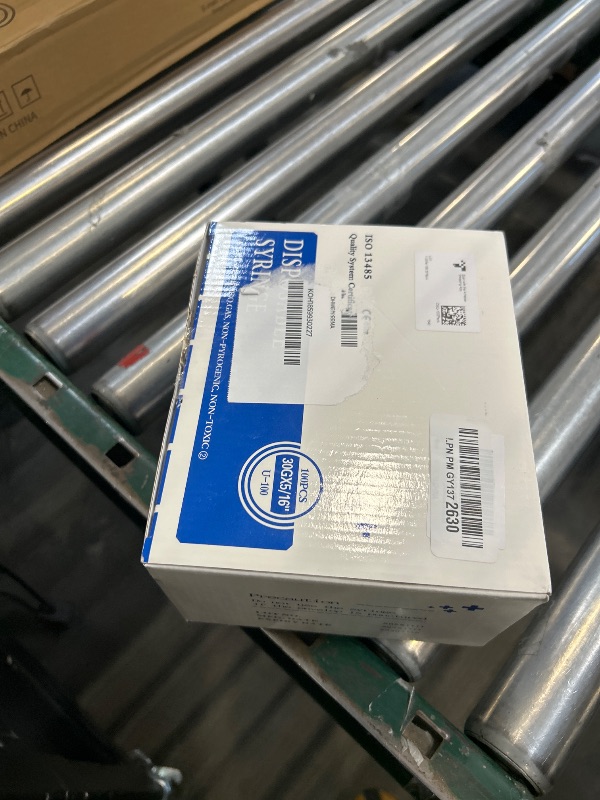 Photo 1 of 100PACK U-100 Syringes 30G 5/16" (8mm) 1ml/cc, Disposable Syringe, Lab Supplies, Individual Wrapped, Pack of 100