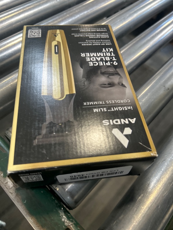 Photo 1 of Andis 562442 Insight Slim Cordless High Powered Rotary Motor Hair Trimmer, 9-Piece Kit, Stainless-Steel T-Blade, Lithium-Ion Battery, Travel Lock, Gold