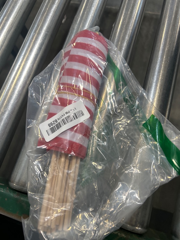 Photo 1 of 25 Pack Small American Flags on Stick 5x8 Inch/Mini American US Flags/American Hand Held Stick Flags Spear Top (5x8 Inch-25 pack)