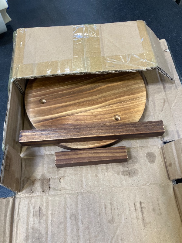 Photo 1 of 3 Tier Table Top Plant Stand Wooden Round,Small Window Sill Plant Shelf Indoor,Mini Desk Flower Succulent Stand Holder Rack,Little Display Stand for Desktop,Windowsill,Countertop,Kitchen,Oil Painting