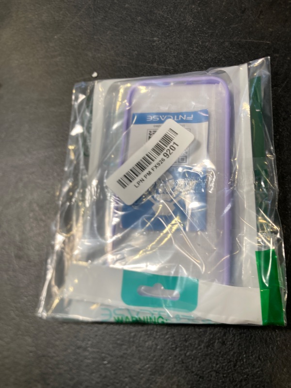 Photo 1 of FNTCASE for iPhone 16 Pro Case: Matte Magnetic Phone Cases with Screen Protector Compatible with Magsafe Slim Anti Yellowing Rugged Shockproof Protective Translucent Cell Phone Cover (C-Purple)