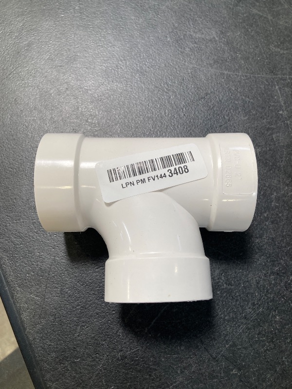 Photo 1 of 2 Inches PVC DWV Sanitary TEE Street for Drain Waste and Vent, PVC Pipe Fittings Connect Coupling Adapter white (2 Inches)
