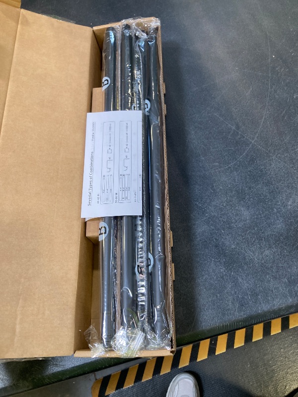 Photo 1 of 5/8” Diameter Curtain Rods 30-120 Inch, for 30-114 Inch Windows, Adjustable Splicing Black Curtain Rods for Windows with Brackets, Window Rod Long Small Curtains Rod
