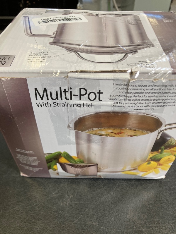 Photo 1 of 8 Cup Saucepan With Glass Lid,1.5QT Multipurpose Small Pasta Pot with Insert Steamer Basket for Boiling Sauce, Gravies, Pasta, Noodles
