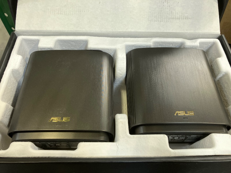 Photo 1 of ASUS ZenWiFi AX Whole-Home Tri-Band Mesh WiFi 6 System (XT8) - 2 Pack, Coverage up to 5,500 sq.ft or 6+Rooms, 6.6Gbps, WiFi, 3 SSIDs, Life-time Network Security and Parental Controls, 2.5G Port