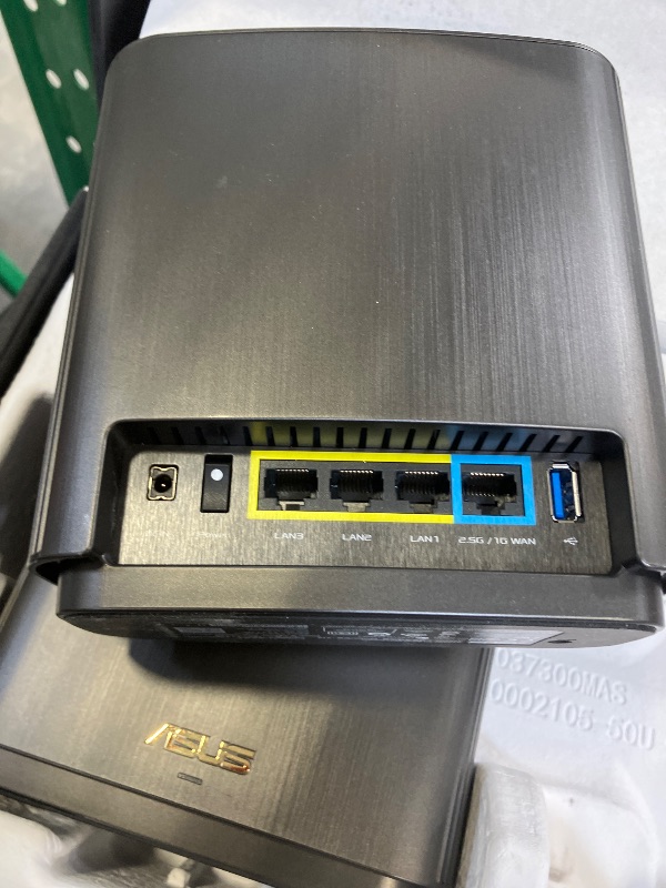 Photo 1 of ASUS ZenWiFi AX Whole-Home Tri-Band Mesh WiFi 6 System (XT8) - 2 Pack, Coverage up to 5,500 sq.ft or 6+Rooms, 6.6Gbps, WiFi, 3 SSIDs, Life-time Network Security and Parental Controls, 2.5G Port