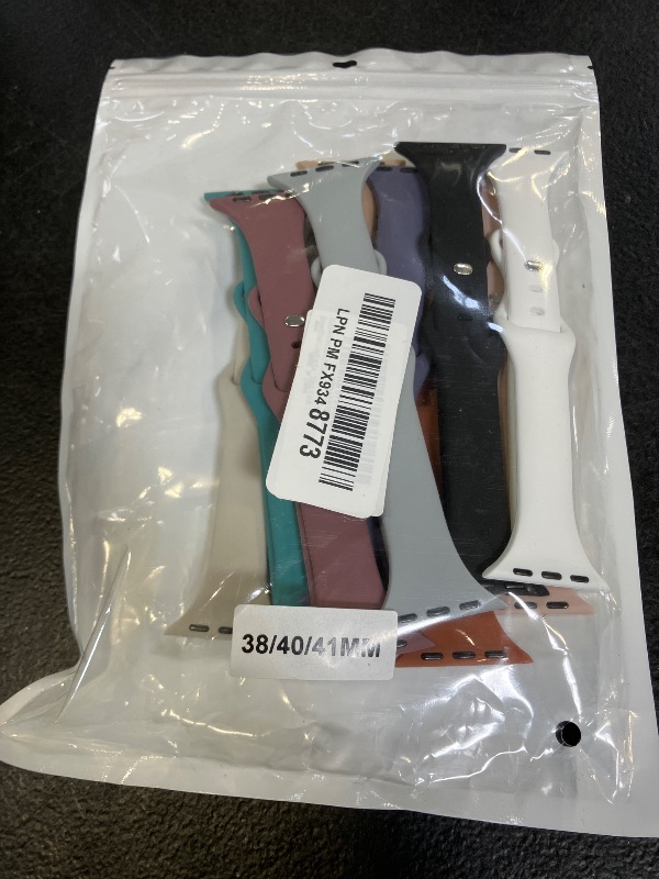Photo 1 of 10 Pack Slim Bands Compatible with Apple Watch Bands 38mm 40mm 41mm 42mm 44mm 45mm 46mm 49mm, Soft Thin Silicone Sport Narrow Strap for iWatch Series 11/10/9/8/SE/7/6/5/4/3/2/1/Ultra Women Men