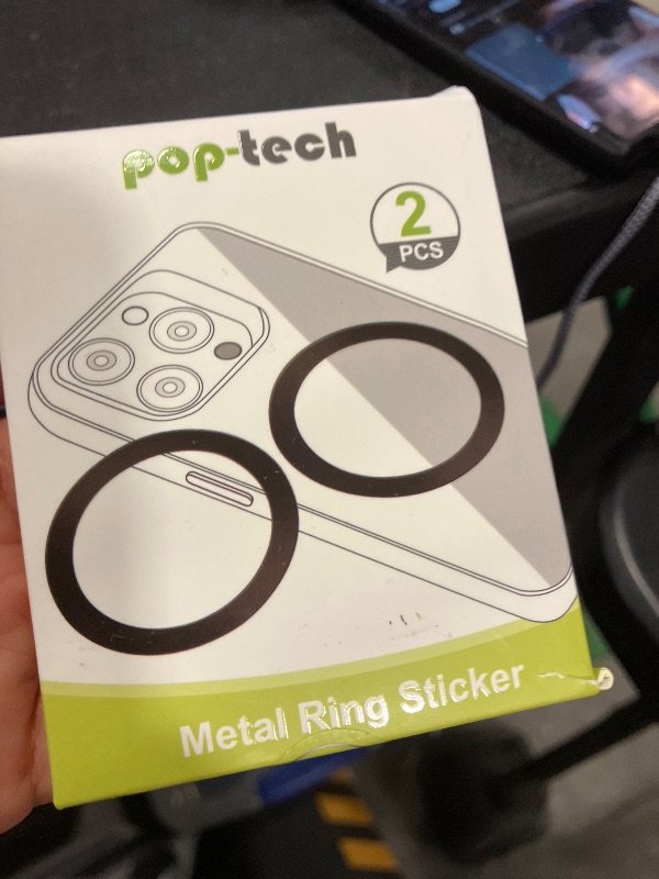 Photo 1 of pop-tech for Magsafe Ring Sticker 2 Pack Ultra-Thin(0.3mm): Mag Safe Adapter for Pop Magnetic Socket Wallet Phone Grip Car Mount - Universal Adhesive Metal Rings(NO Magnet) for iPhone Samsung Case
