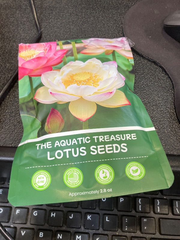 Photo 1 of 60 PCS Lotus Seeds for Planting in Water - Mixed Color Bowl Lotus Seeds, Aquatic Plant Water Lily Seeds for Indoor Bonsai, Outdoor Ponds & Garden
