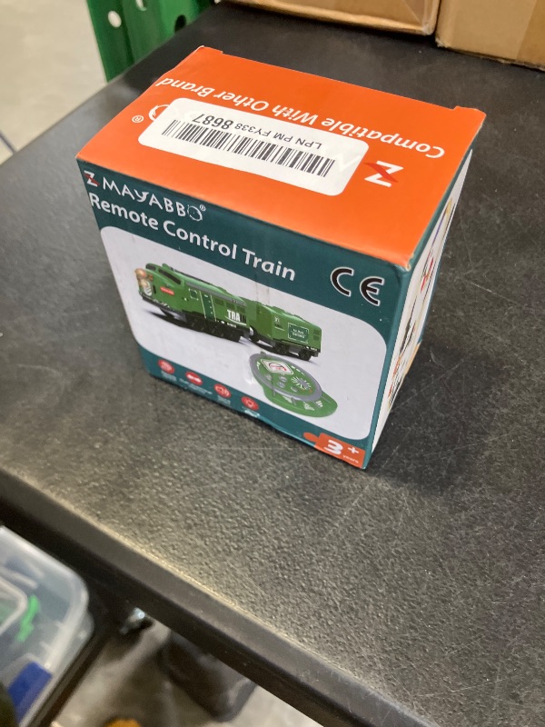 Photo 1 of Train Toy Remote Control Locomotive, Motorized Train Set for Wooden Track, Electric Trains with Sound & Lighting Effects Compatible with Thomas, Brio, Chuggington