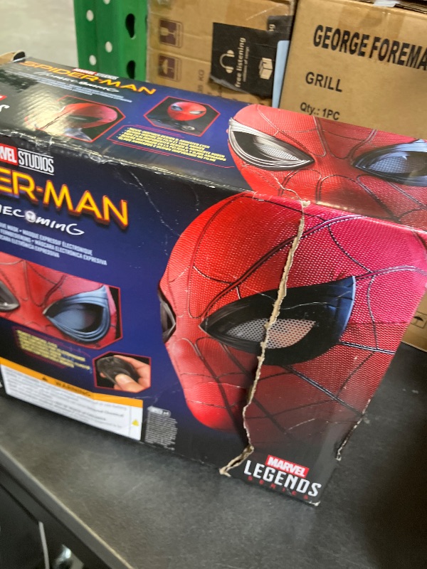 View 3 of Spider-Man Marvel Legends Series Homecoming Electronic Expressive Mask, Premium Interactive Roleplay Gear for Adults