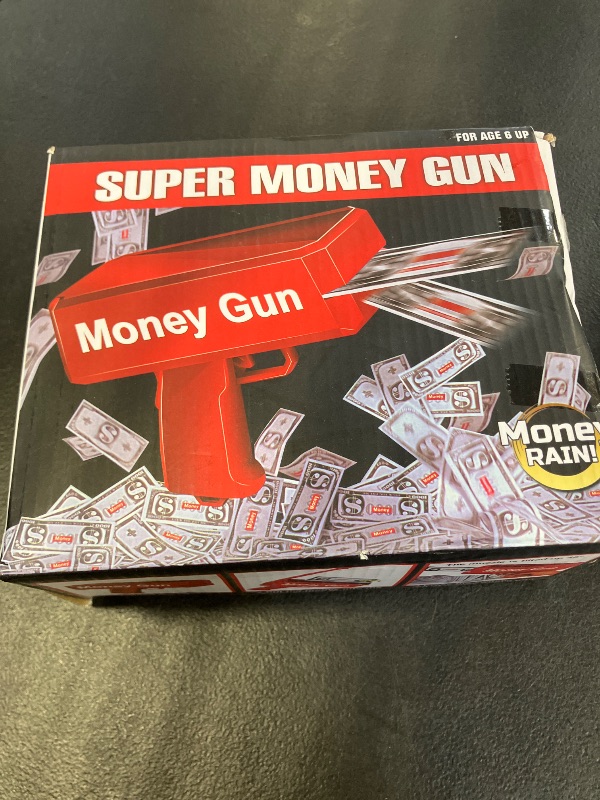 Photo 1 of Prop Gold Money Shooter Gun That Look Real That can Scatter Money Like rain,Fake Money Gun ,Fake Cash Gun ,Money Thrower Gun ,Money Guns for Parties, Bachelor Parties, Wedding,Christmas holiday(black)