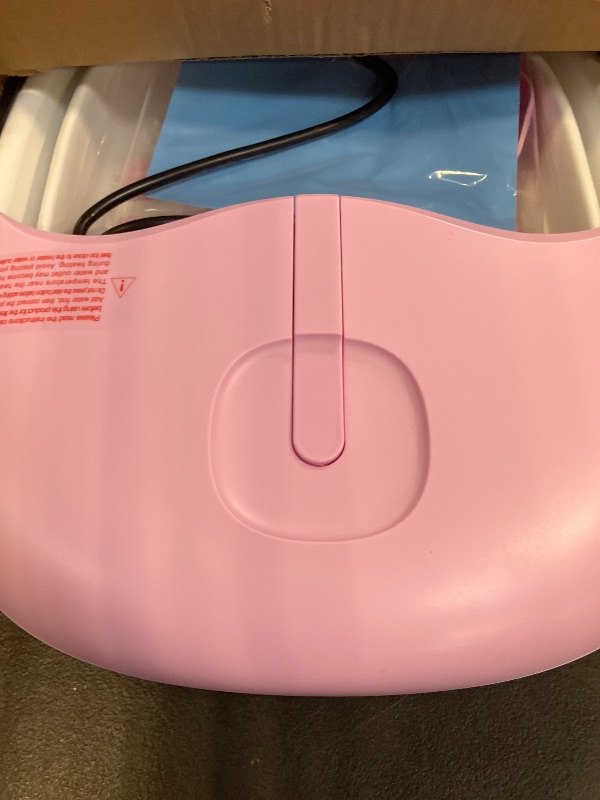 Photo 1 of WHALSTAR Collapsible Foot Spa Bath Massager with Heat Bubbles and Vibration Massage and Jets, 16oz Tea Tree Oil Foot Soak with Epsom Salt, Foot Bath Basin with Red Light & Remote - Pink