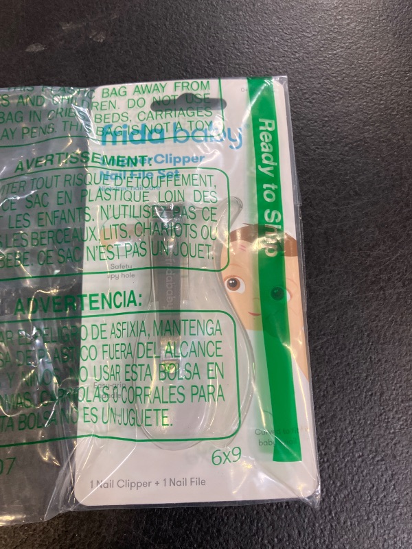 Photo 1 of Frida Baby NailFrida Baby Nail Clippers & Nail File & Buffer for Newborns and Up, Safety Spyhole, Nickel Free, Curved Clipper to Fit Babies Nails
