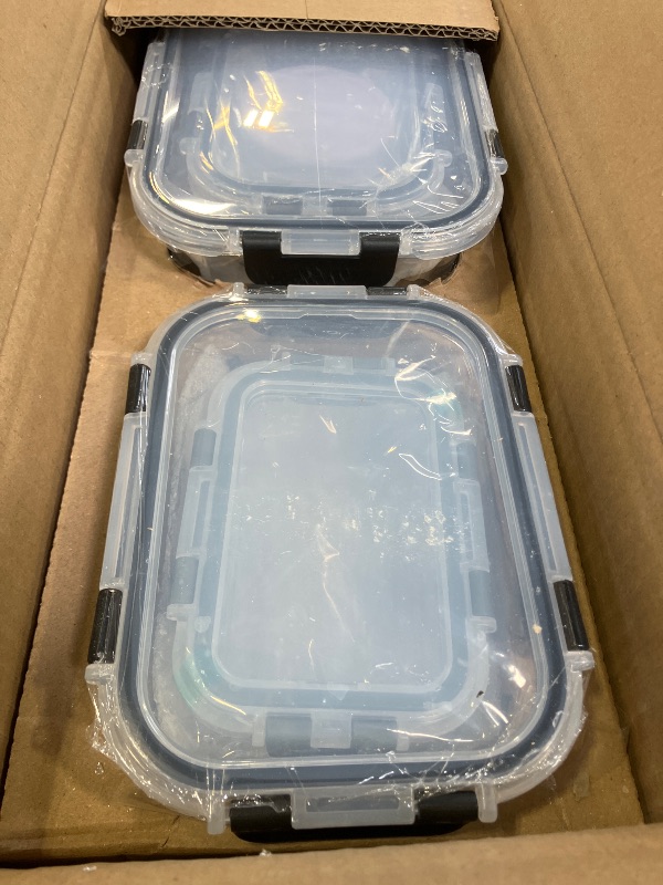 Photo 1 of KEMETHY 40 PCS Glass Food Storage Containers with Lids(20 Container & 20 Lid), Borosilicate Glass Meal Prep Containers for Kitchen Storage and Organization, BPA-Free, Leak Proof, Reusable