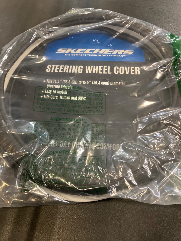 Photo 1 of Skechers Memory Foam Steering Wheel Cover,Piping Microfiber Leather Steering Wheel Cover Sporty Universal Fit 14" 1/2-15" Car Wheel Protector for Men Women Fit Suvs,Vans,Sedans,Car,Trucks,Black