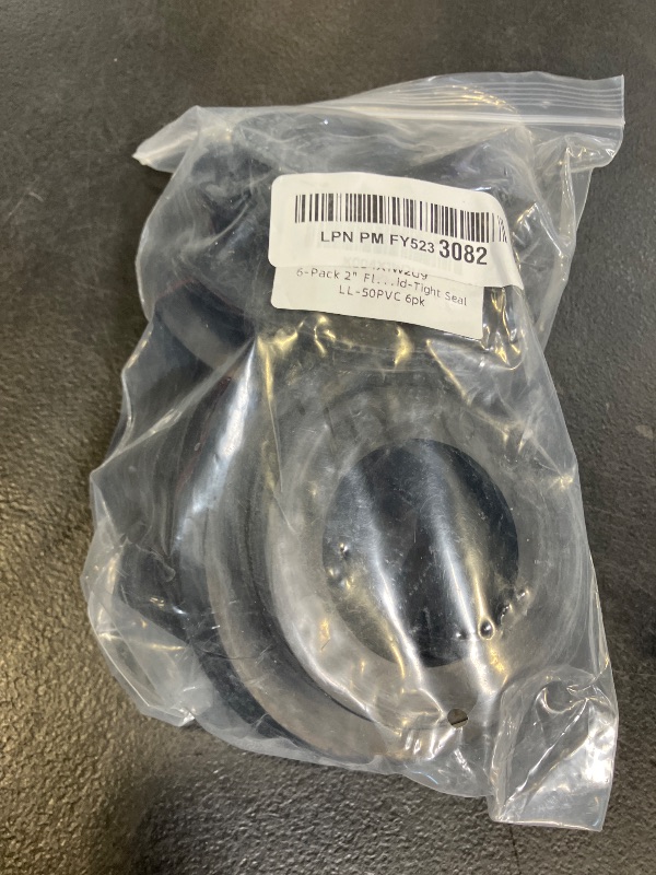 Photo 1 of 6-Pack 2" Flexible Tank Adapter, Black PVC Bulkhead Fitting, for Attaching 2-inch pipe to Curved Surfaces, Storage Drums, Schedule 50 Pipes, Liquid-Tight Seal