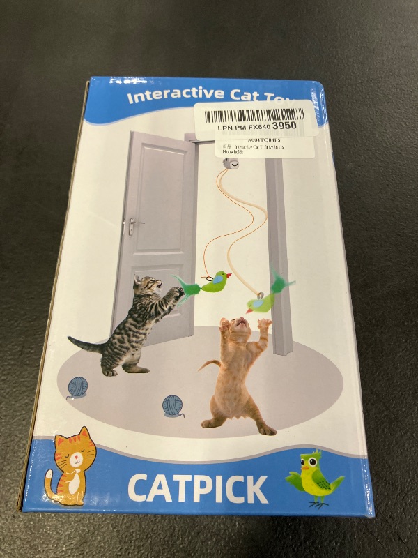 Photo 1 of Interactive Cat Toys for Indoor Cats: Automatic Flying Bird Feather Wand Chase Exercise Enrichment Stimulation, USB Rechargeable Durable Safe Hanging Toy for Bored Kittens Adult Multi Cat Households