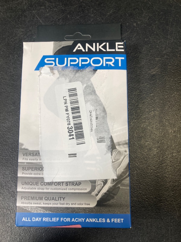 Photo 1 of ABIRAM Ankle Brace for Men & Women - Adjustable Support & Compression Sleeve with Wrap for Sprained Ankle, Plantar Fasciitis, Achilles Tendonitis - Breathable Guard for Running, Sports, Recovery