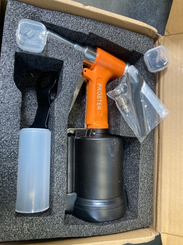 Photo 1 of Proster Pneumatic Riveter - 3924LBF Pulling Pneumatic Rivet Gun, Heavy-Duty Air Pop Riveter 3/32", 1/8", 5/32", 3/16" and 1/4" Capacity