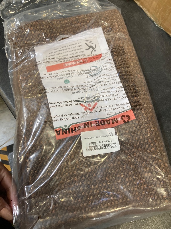 Photo 1 of BEQHAUSE Dirt Trapper Door Mat 20" x 32", Non-Slip Washable Doormats Entrance Mat, Dirt Resistant and Absorbent Welcome Mat, Low Profile Floor Mats for Front Back Door and Entryway, Brown