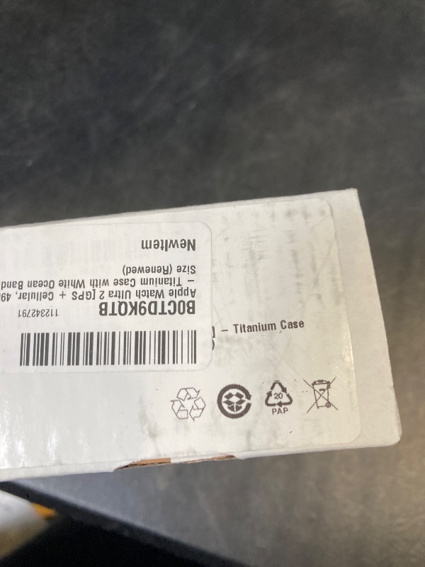 Photo 1 of Apple Watch Ultra 2 [GPS + Cellular, 49mm] - Titanium Case With White Ocean Band, One Size (Renewed)