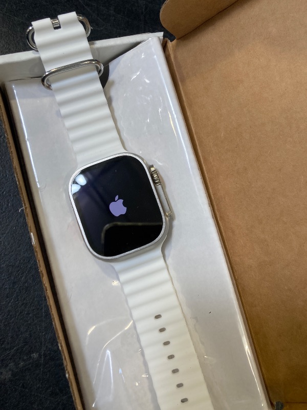 Photo 1 of Apple Watch Ultra 2 [GPS + Cellular, 49mm] - Titanium Case With White Ocean Band, One Size (Renewed)