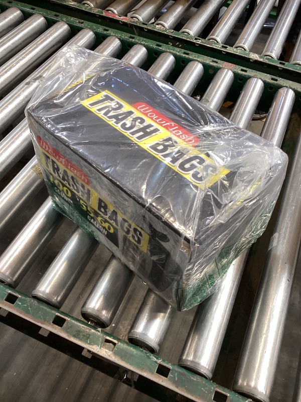 Photo 1 of 100 Count 55-60 Gallon Trash Bags, Sturdy & Tear-Resistant Commercial Can Liners 55 Gallon, Large Garbage Bags, Large Black Trash Bags for Commercial, Lawn and Leaf Bags