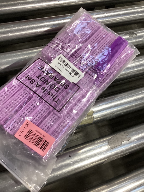 Photo 1 of Syhood 24 Pcs Snap Hair Roller, Small Plastic Rollers Curlers with Rat Tail Comb for Long Short Hair Styling Tool(0.79 x 2.67 Inch,Purple)
