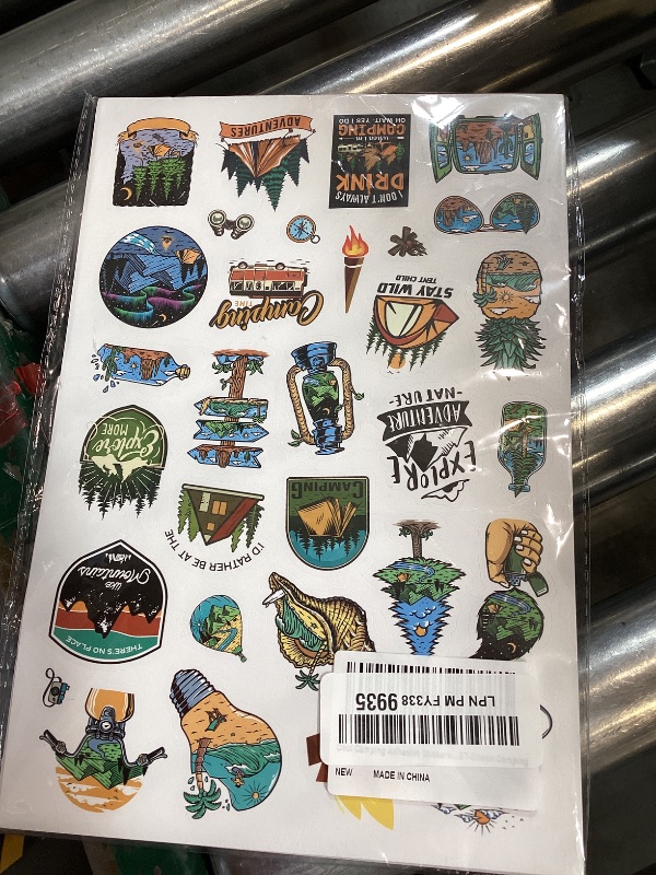Photo 1 of Cool Camping Adhesive Stickers 670 Counts Adventure Hiking Stickers for Adults Birthday Invitations Decorations Party Goodie Gifts Bags Decor School Game Class Rewards Water Bottle Sticker