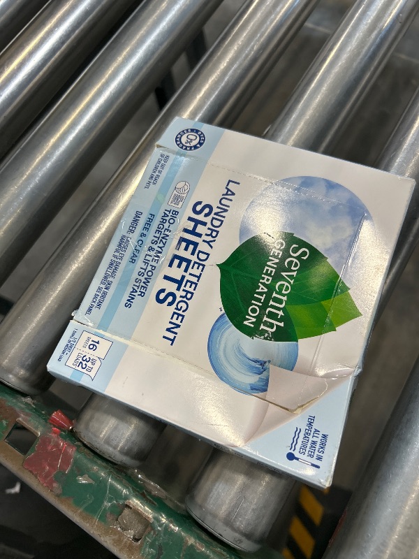 Photo 1 of Seventh Generation Laundry Detergent Sheets 32ct Free & Clear Removes Tough Stains Safer for your family