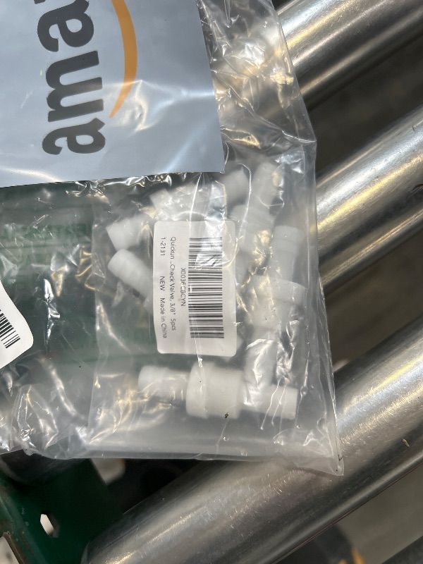 Photo 1 of Quickun 3/8" One Way Inline Check Valve, Non Return Hose Barb, Ozone Resistance Plastic Valve for Fuel Oil Water Gas Pump Air, 5 Pcs