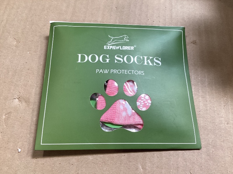 Photo 1 of EXPAWLORER 6PCS Anti-Slip Dog Socks to Prevent Licking Paws,Dog Shoes for Hot Pavement,Best Paw Protector Traction Control on Hardwood Floor,Dog Booties for Puppy Small Medium Large Senior Dogs