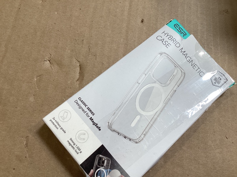 Photo 1 of ESR for iPhone 15 Pro Max Case, Compatible with MagSafe, Military-Grade Protection, Yellowing Resistant, Scratch-Resistant Back, Magnetic Phone Case for iPhone 15 Pro Max, Classic Series, Clear