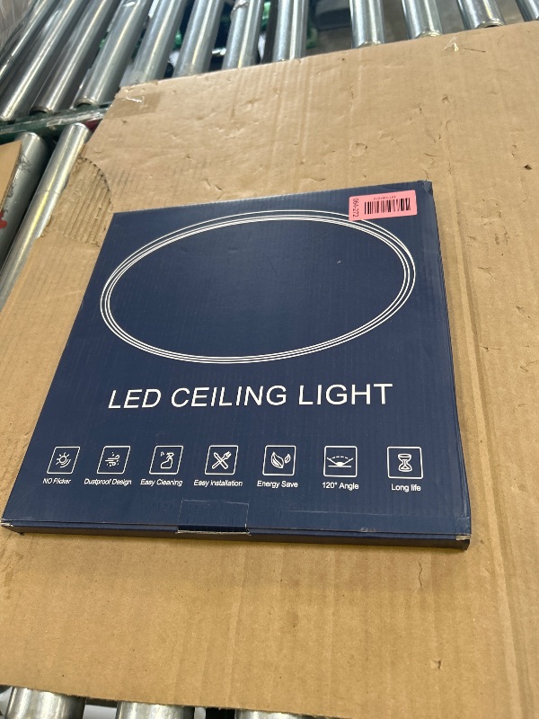 Photo 1 of Modern 12'' Led Ceiling Light Fixture, 0.67 Inch Ultra Thin Flush Mount, Brightness Dimmable & 3000K/4500K/6000K Selectable, 22W 2200LM, White, for Bedroom, Kitchen, Dining Room, Home Office, Hallway