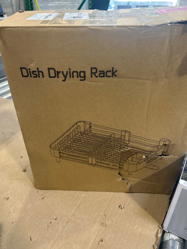 Photo 1 of Dish Drying Matt for Kitchen Counter,18"×12"Silicone Dry Rack Mat with Built in Drain, Kitchen Dry Mats for Dishes Drying Pad for Counter(gray)