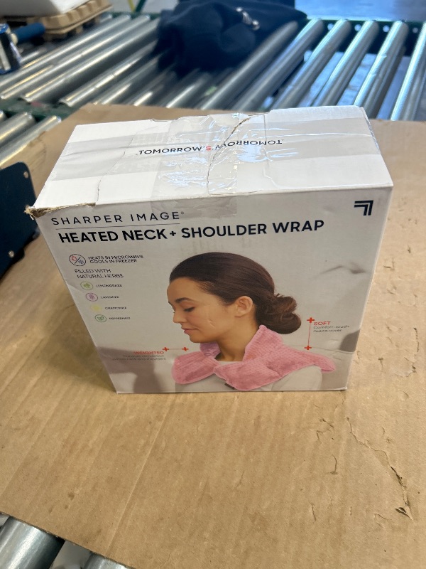 Photo 1 of Sharper Image Heated Neck & Shoulder Wrap - Microwavable Warm & Cooling Plush Pad, Scented Aromatherapy (100% Natural Lavender & Herb Spa Blend), Pain Tension Headache Relief Therapy, Gift for Women