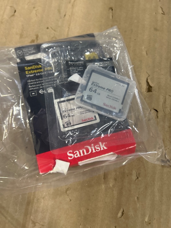 Photo 1 of SANDISK 64GB Extreme PRO CFast 2.0 Memory Card - SDCFSP-064G-G46D