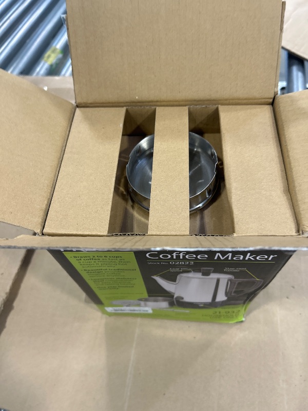 Photo 1 of Presto 02822 6-Cup Stainless-Steel Coffee Percolator