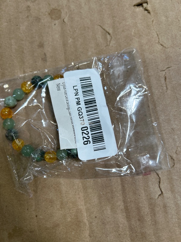 Photo 1 of Crystal Vibe Extra Strength Wealth Bracelet - Money Bracelet for Prosperity - Citrine, Green Aventurine and African Turquoise Beaded Bracelet for Women Men - Adjustable Size