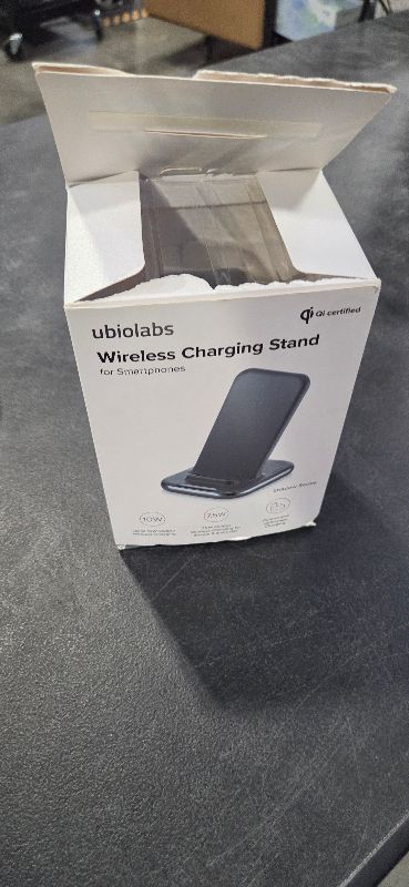 Photo 1 of Ubio Labs Shadow 10W Wireless Charging Stand for Mobile Phones - Black