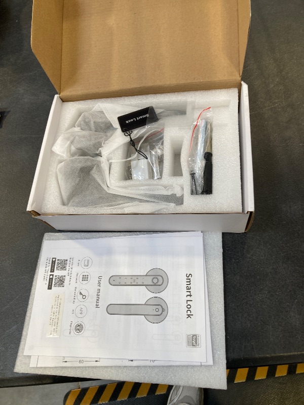 Photo 1 of CHEN LCLILICHEN Fingerprint Door Lock, 5-in-1 Smart Door Knob with Handle, Biometric Keyless Entry with Keypad and App for Bedroom Home Office Doors