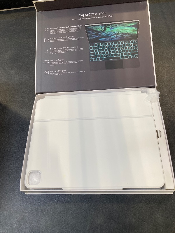 Photo 1 of typecase Keyboard Case for iPad Pro 13-inch (M5 2025 / M4 2024), Magic Keyboard with 11 Colors Backlight, Keyboard Case with Pencil Holder, Multi-Touch Trackpad, Easy-Set Magnetic Stand, White