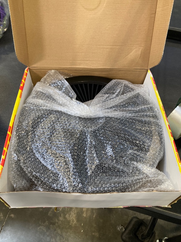 Photo 1 of BHB Air Cleaner Filter Assembly Kit Round 14"x3" High Flow W/Chrome Flow-Thru Lid 5-1/8" Carburetor Neck Compatible with GMC Chevy Ford Chrysler Dodge V8