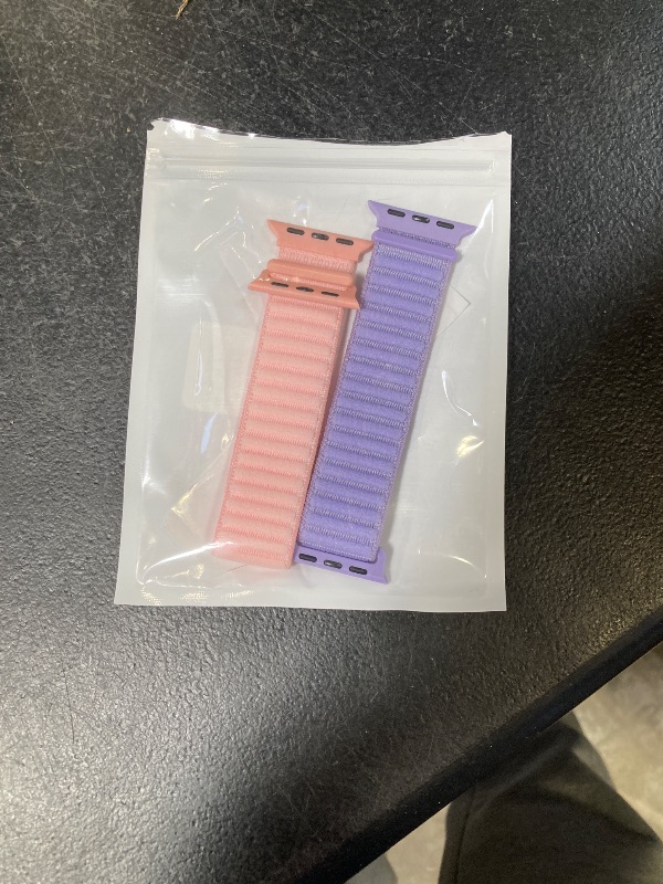 Photo 1 of sylacor Sport Loop Bands Compatible with Kids Apple Watch Band, Soft Breathable Nylon Strap for Girls Boys Small Wrists for iWatch Series 10 9 8 7 6 5 4 3 SE SE2 (Purple+Pink, 38/40/41/42mm(Series 10))