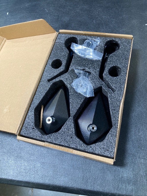 Photo 1 of DgNeLai Motorcycle Bar End Mirrors CNC Aluminum Alloy Handlebar Mirror Anti-Blue Rear View 360 Degrees 22MM 7/8" Inch Handle for Standard Super Sport Naked Street Bike Cruiser Scooter Minimoto