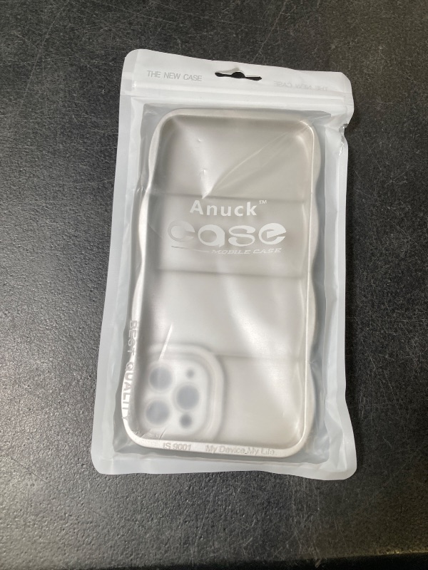 Photo 1 of Anuck for iPhone 11 Pro Max Case Wave, Curly Frame Design for Women Girls, Cute Wavy Solid Color Aesthetic Phone Case Soft Flexible TPU Shockproof Full-Body Protective Cover 6.5" - Silver