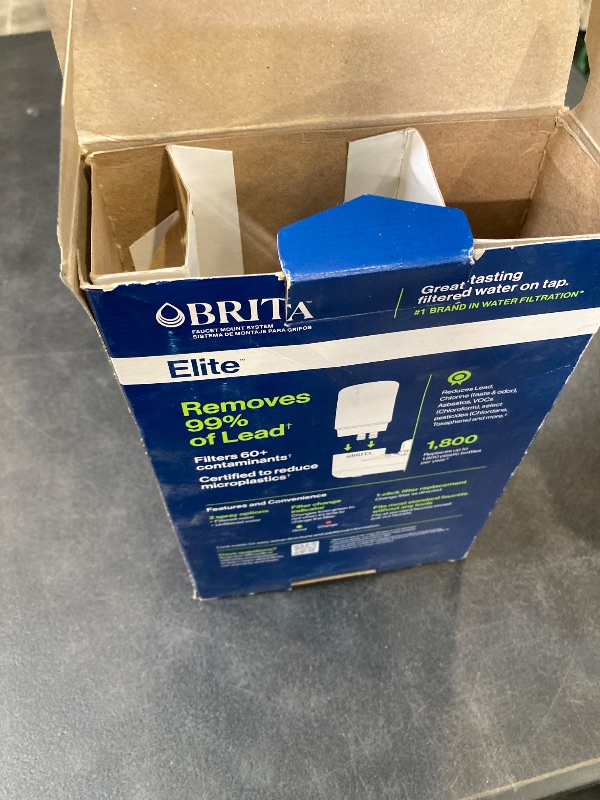 Photo 1 of Brita Faucet Mount Water Filter System, Chrome, No-Wait Filtration, Easy Install, Multi-Use Tap Water Filter for Kitchens, Bathrooms & Small Spaces