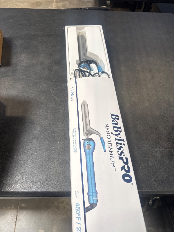 Photo 1 of BaBylissPRO Nano Titanium Spring Curling Iron, 1" Professional Spring Hair Curler for Long Lasting Curls & All Hair Types